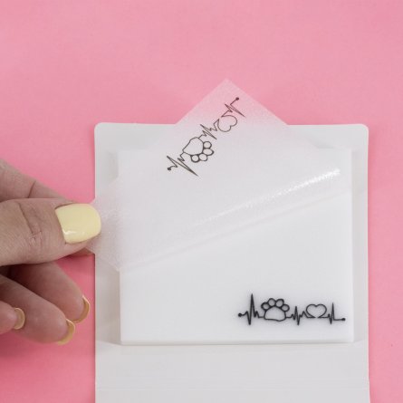 Прозрачные стикеры для заметок с клеевым краем, Alingar, 75 х 75 мм, 50 л., покрытие starlight touch, "Cat's PULSE", персик, водонепрониц., европодвес фото 2