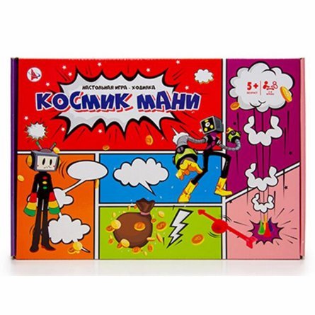 Игра-ходилка, Ракета "Космик Мани", 3+, коробка фото 1