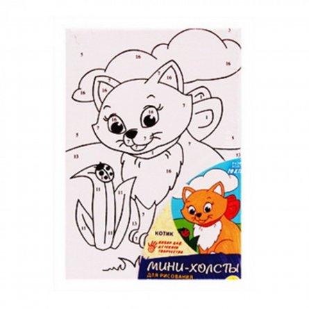Картина по номерам Рыжий кот, 10х15 см, холст-мини, "Котик" фото 1