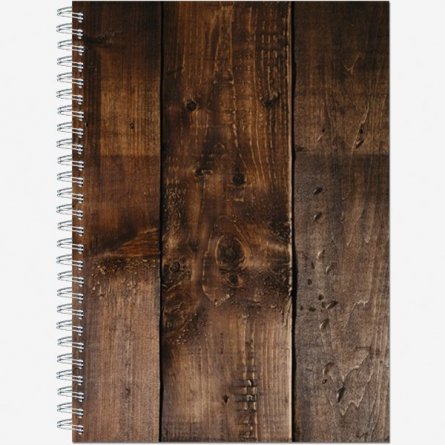 Скетчбук А5 60л., "Wooden", 100 г/м2, Полином, гребень, ламинация, жёсткая подложка, белый офсет фото 2