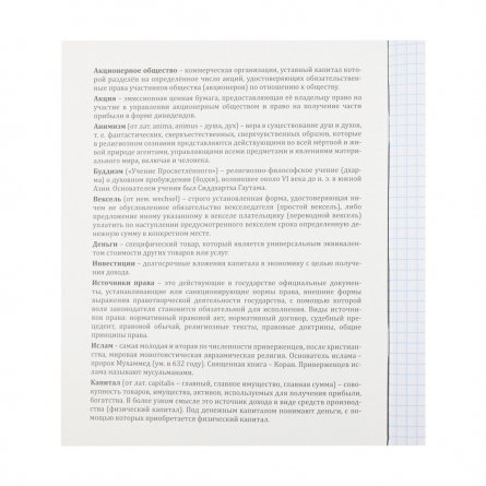 Тетрадь предметная 48л., А5, клетка, Проф-Пресс "Обществознание. Графема" , скрепка, мелованный картон, выб. лак, твин-лак, офсет фото 3