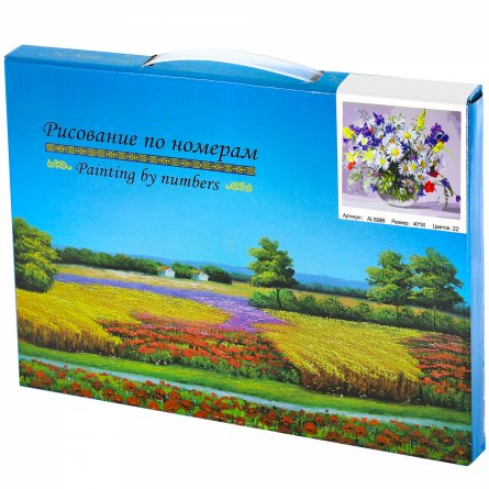 Картина по номерам Alingar, холст на подрамнике, 40х50 см, 22 цвета, с акриловыми красками, "Весенний букет" фото 2
