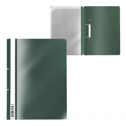 Папка-скоросшиватель ErichKrause "Fizzy Classic", с перфорацией A4, 230х312 мм, 140 мкм, пластик, зеленый фото 1
