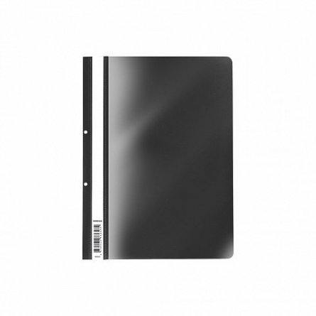 Папка-скоросшиватель ErichKrause "Fizzy Classic", с перфорацией A4, 230х312 мм, 140 мкм, пластик, черный фото 2