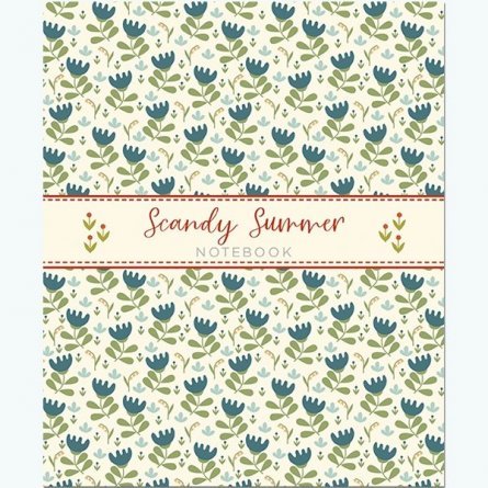 Тетрадь 48л., А5, клетка, Полином  "Scandy Summer Pattern", скрепка, мелованный картон фото 4