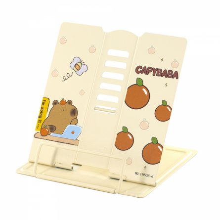 Подставка для книг Alingar, 150х150 мм, "I'm doing it" капибара, бежевый, регулируемый угол наклона, металл, пакет с европодвесом фото 2