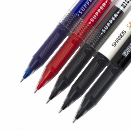 Ручка гелевая, пластиковый стенд 84 шт, черная 56, красная 14, синяя 14 фото 7