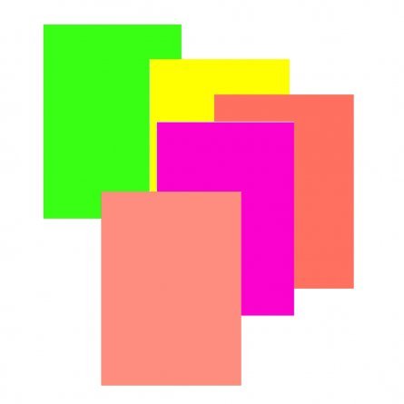 Бумага цветная для офиса А4, 50л., Неон "Mix", Alingar, 80г/м2, пленка т/у фото 2