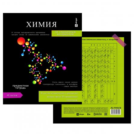 Комплект предметных тетрадей А5 48л., 10 предметов, Alingar "Journal", со справ. материалом, скрепка, мелованный картон, офсет 60г/м2, 100% белизна фото 12