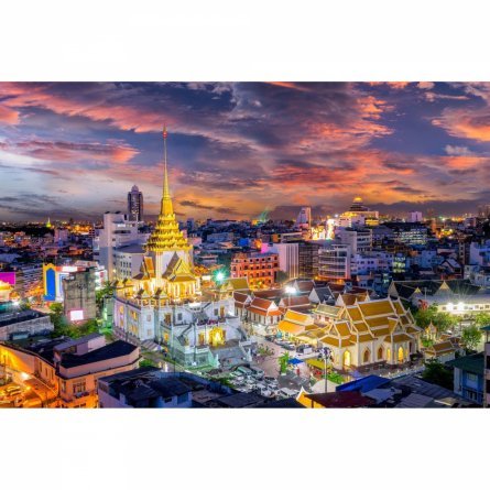 Картина по номерам Рыжий кот, 40х50 см, с акриловыми красками, холст, "Яркий Бангкок" фото 1