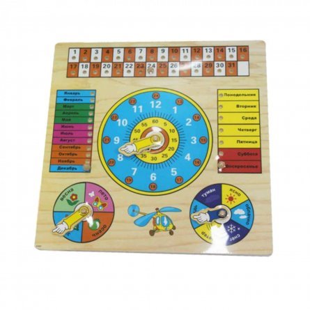 Развивающая игра деревянная "Календарь" фото 1
