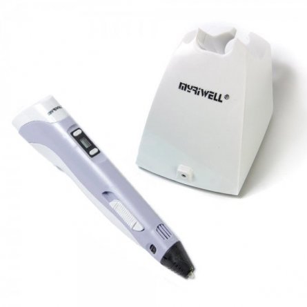 Ручка 3D Myriwell RP200B, пластик PCL/PLA - 3 цвета, фиолетовая, картонная упаковка фото 2