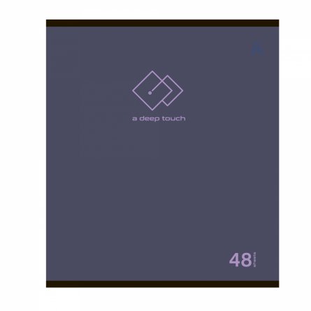 Тетрадь 48л, А5, клетка, Alingar, "A deep touch", скрепка,мелованный картон (стандарт) Soft touch,  блок офсет, 5 дизайнов в пленке т/у фото 3