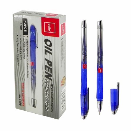 Ручка шариковая "Maxliner", 0,7 мм, синяя, металлизированный наконечник, грип, круглый тонированный пластиковый корпус, картонная упаковка фото 1