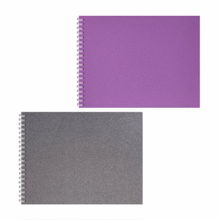 Блокнот А6, гребень, Alingar, дизайнерский картон, глиттерное напыление, 48 л., клетка, "Перламутр", ассорти фото 1