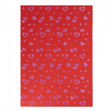 Материал для творчества фоамиран Alingar, А4, 2 мм, глитер, с узором, 10 цветов, ассорти, упаковка полиэтилен фото 6