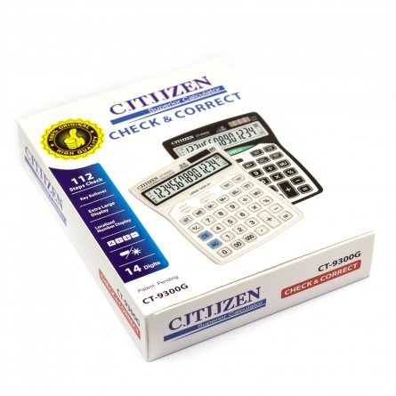 Калькулятор Alingar 14 разрядов, 198*144*13 мм, черный/серый, "CT-9300G" фото 2