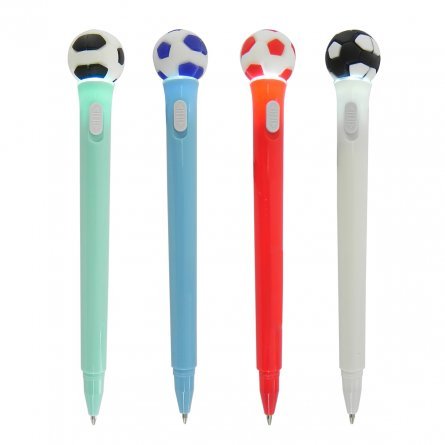Ручка подарочная шариковая Alingar, " Футбол ", 0,7 мм, синяя, с подсветкой, круглый, цветной, пластиковый корпус, картонная упаковка фото 2