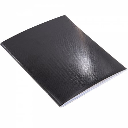 Тетрадь 48л., А5, клетка, Alingar "Black  metallic", скрепка, дизайнерский картон, тиснение "лён", блок офсет, 100% белизна фото 2