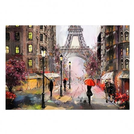 Картина по номерам Рыжий кот, 30х40 см, с акриловыми красками, холст, "Дождливый Париж" фото 1