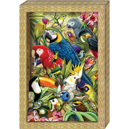 Набор для изготовления картины Клевер, 290*200*30 мм, картонная упаковка, "Я люблю птичек" фото 1