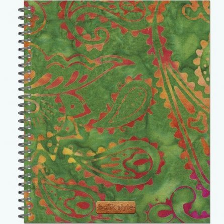Тетрадь 48л., А5, клетка, Полином "Green Jungle Batik", гребень, мелованный картон фото 3