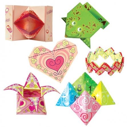 Набор фигурок-оригами Клевер, 215х225х18 мм, оригами, картонная упаковка, "Оригами для девчонок" фото 1
