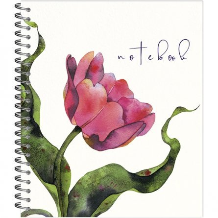 Тетрадь 96л., А5, клетка, Полином "Beautiful Tulips", гребень, мелованный картон, 4 дизайна фото 4