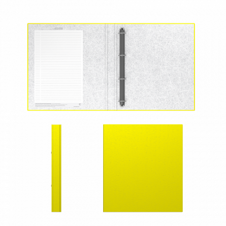 Папка-регистратор на 4 кольцах ErichKrause "Neon", А4, 285х315х35 мм, 1750 мкм, желтый фото 2