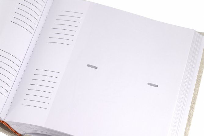 Фотоальбом, Alingar, 21,5 х 22 х 5 см, "Memories", 50 листов, бежевый, для 200 фото формата 10х15 см, текстура ткань, поля для текста, картон. коробка фото 6