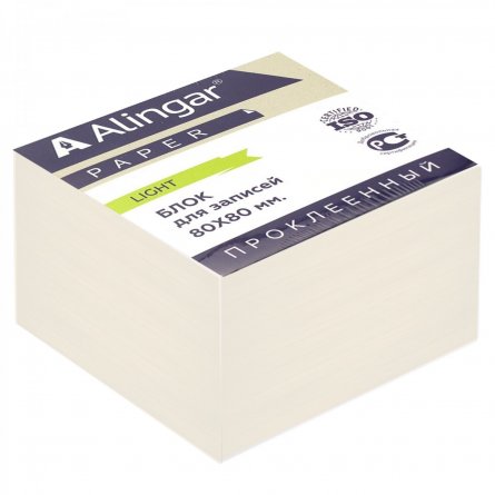 Блок бумажный для записей Alingar "Стандарт", 8*8*4 см, белый, проклееный фото 1