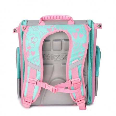 Рюкзак Grizzly школьный (/1 серый-розовый) фото 4