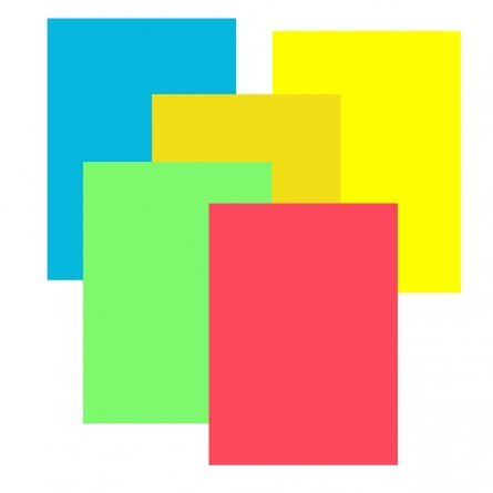 Бумага цветная для офиса А4, 50л., Интенсив "Mix", Alingar, 80г/м2, пленка т/у фото 2