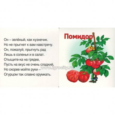 Дидактические карточки, тематические, Ракета, "Овощи" фото 4