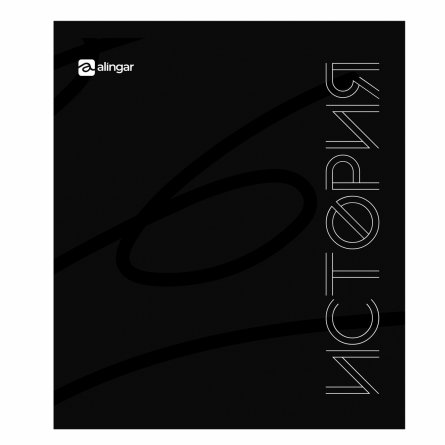 Тетрадь предметная "История" А5 48л., клетка,  со справ. материалом, скрепка, мелованный картон (стандарт), блок офсет, Alingar "Предметы на чёрном" фото 1