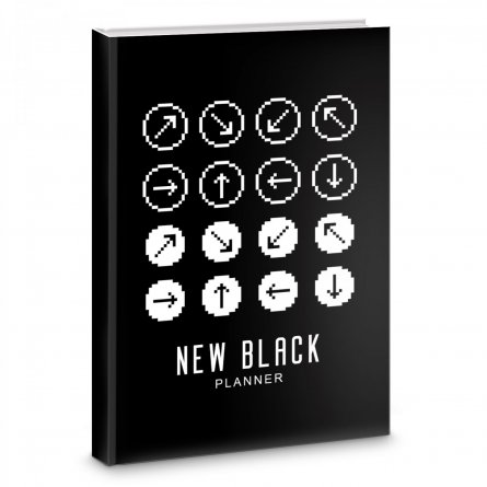 Блокнот А5, Канц-Эксмо,7 БЦ, цв. диз. картон, 80 л., вн. блок в точку, "New Black. Векторы" фото 1