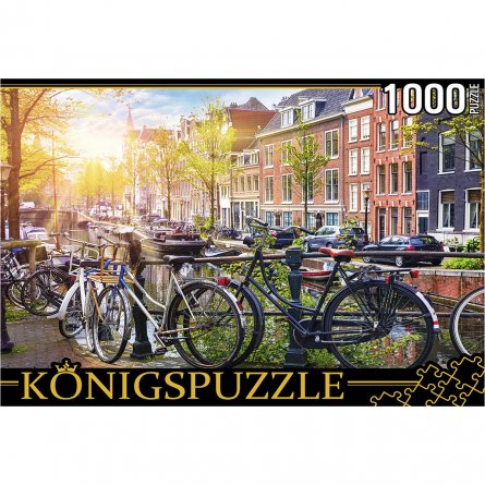 Пазл 1000 элементов, РЫЖИЙ КОТ, "Нидерланды. Велосипеды в Амстердаме" фото 1