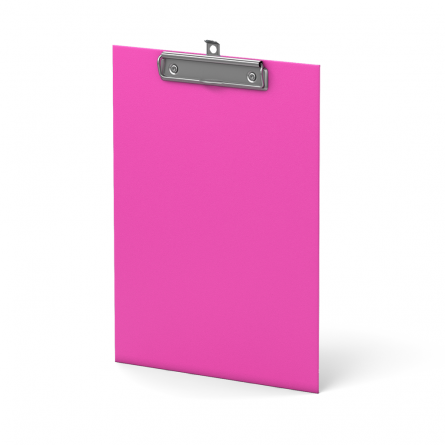 Планшет с верхним зажимом ErichKrause, А4, 230х315х3 мм, ламинированный картон, 2000 мкм, "Neon" розовый фото 1