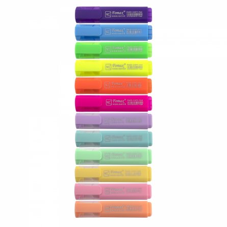 Набор текстовыделителей, 12 цветов, 6 пастель+6 неон, Alingar, "HIGHlighter", прямоугольный корпус, скошенный, пенал ПВХ с кнопкой, европодвес фото 2