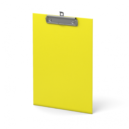 Планшет с верхним зажимом ErichKrause, А4, 230х315х3 мм, ламинированный картон, 2000 мкм, "Neon" желтый фото 1
