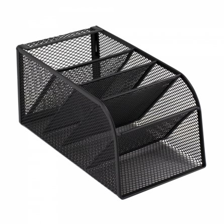 Подставка-органайзер д/канцтоваров, Alingar, металлическая, 20,8*10 *9,8 см, 5 отделений, черный фото 3