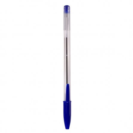 Ручка шариковая Alingar, 0,7 мм, синяя, шестигранный, прозрачный, пластиковый корпус, картонная упаковка фото 4