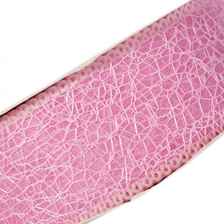 Тесьма капроновая 4см, 25.85м, цв.розовый фото 2