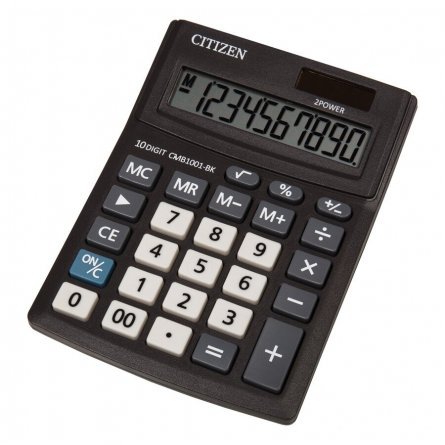 Калькулятор CITIZEN 10 разрядов, двойное питание, 102*137*31 мм, черный, "CMB1001-BK" фото 2