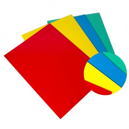 Картон цветной Апплика, А4, мелованный с узором, 4 листа, 4 цвета, картонная папка, "Бабочки" фото 2