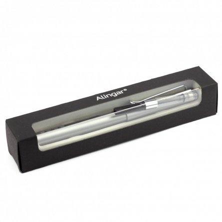 Ручка перьевая, Alingar, черная, 0,5 мм, пластиковый корпус, цвет металлик, картонная упаковка фото 4