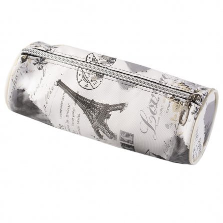 Пенал-тубус Alingar, ткань, молния, 220х80 мм, "Париж" серый фото 1