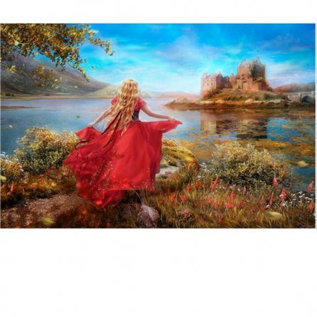 Алмазная мозаика Alingar, на подрамнике, с полным заполнением, (матов.), 40х50 см, 20 цветов, "Необыкновенная девушка" фото 1