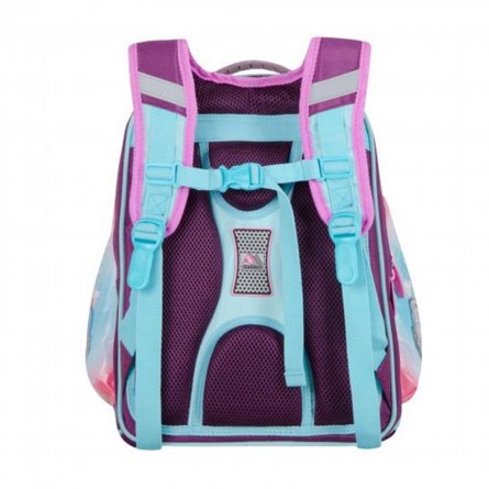 Рюкзак Across, школьный, с мешком д/обуви, фиолетовый, 37х27х14 см фото 3