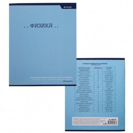 Тетрадь предметная "Физика"  А5 48л.,  со справочным материалом, на скрепке, мелованный картон, Alingar "Классика" фото 2